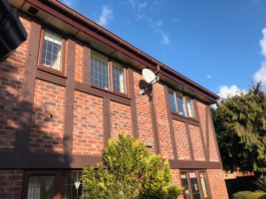 Brown Mock Tudor Boards installed on another property in the West Midlands
